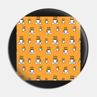 Coffe mug pattern in mustard yellow Pin