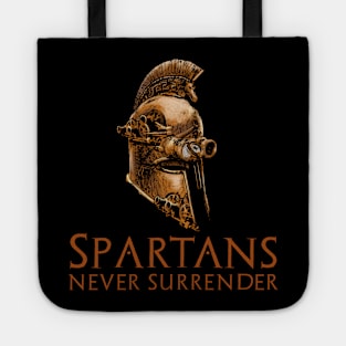 Ancient Greek History - Steampunk Science Fiction - Spartans Never Surrender Tote