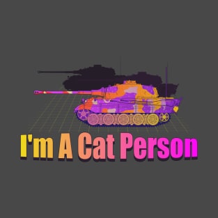 Synthwave Konigstiger Im a cat person T-Shirt