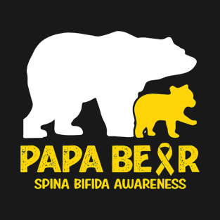 Papa Bear Spina Bifida Awareness T-Shirt