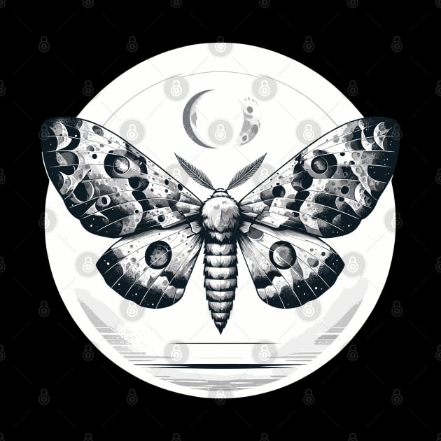 Moonlit Wings: Lunar Moth by Graphic Wonders Emporium
