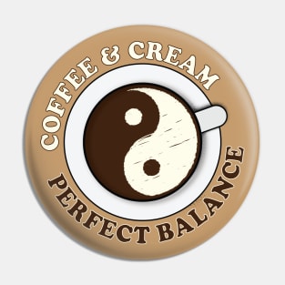 Yin Yang Coffee and Cream Pin