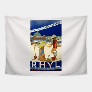 Sunny Rhyl North Wales 1935 Vintage Tapestry