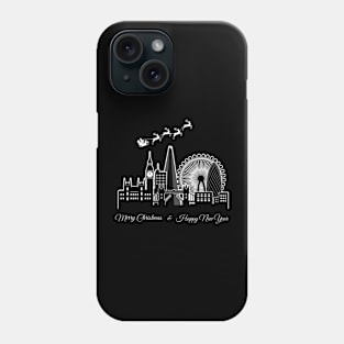 Merry Christmas Happy New Year London United Kingdom Phone Case