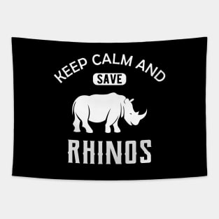 Rhino - Keep calm and save rhinos Tapestry