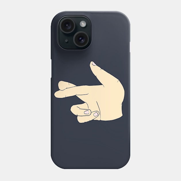 Fingers Crossed Phone Case by SurrealTees