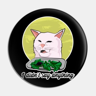 Meme cat white 2019 Pin