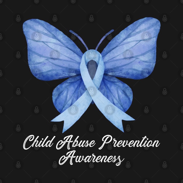 Child Abuse Prevention Awareness Month Blue Ribbon gift idea by Mad Maggie