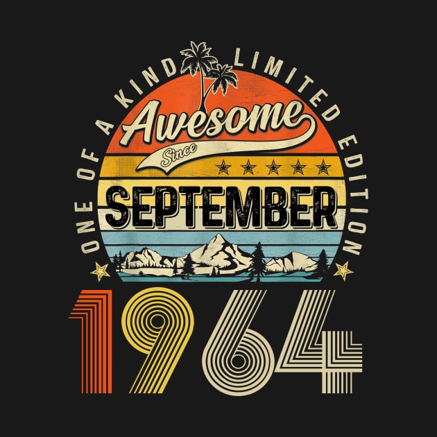 Awesome Since September 1964 Vintage 59th Birthday by Mhoon 