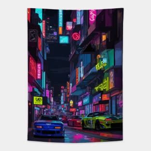 Retro JDM Cars Tapestry