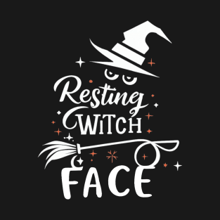 Resting Witch Face Funny Halloween Design T-Shirt