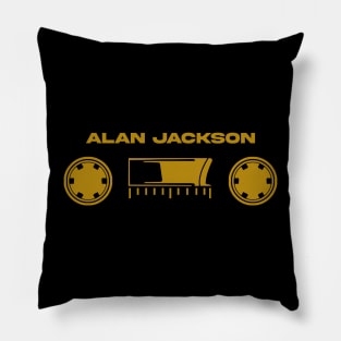 60s cassette with text Alan Jackson Pillow