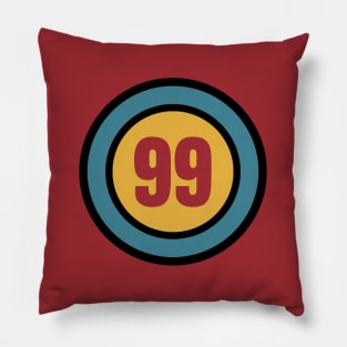 The number 99 - ninety nine - ninety ninth - 99th Pillow