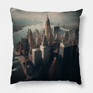 New York skyline at night Pillow