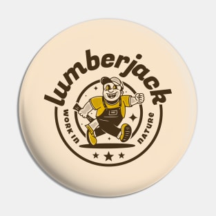 lumberjack work in nature Pin