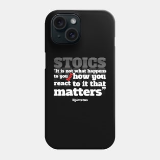 Stoic quote by Epictetus Phone Case