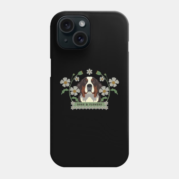 Dogs And Flowers Phone Case by VecTikSam