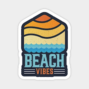 Retro Sunset Beach Vibes Magnet