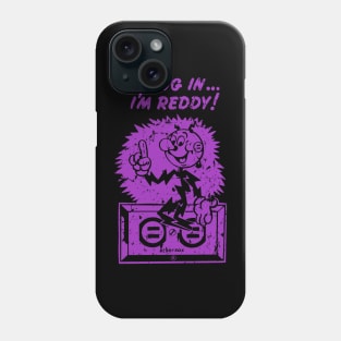 plug in reddy kilowatt distressed purple Phone Case