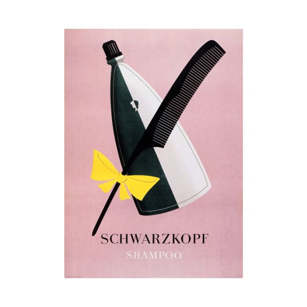 SCHWARZKOPF Shampoo Vintage Art Deco Style German Advertisement by vintageposters