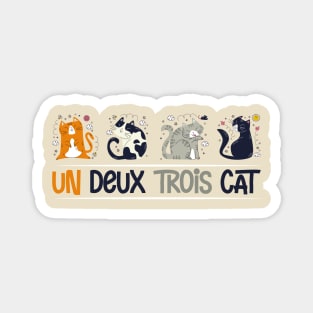 Un deux trois cat Magnet