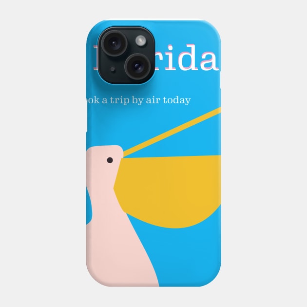 Florida vintage style travel poster Phone Case by nickemporium1