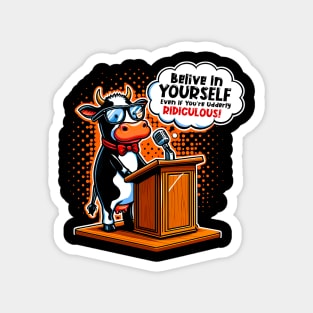 Cow Lover Retro Funny Quotes Magnet