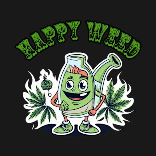 Happy Weed Smoking Marijuana T-Shirt