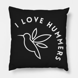 I love Hummers - Hummingbird Minimalistic Pillow