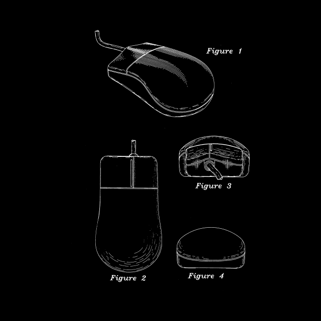 Mouse Design Vintage Patent Drawing by TheYoungDesigns