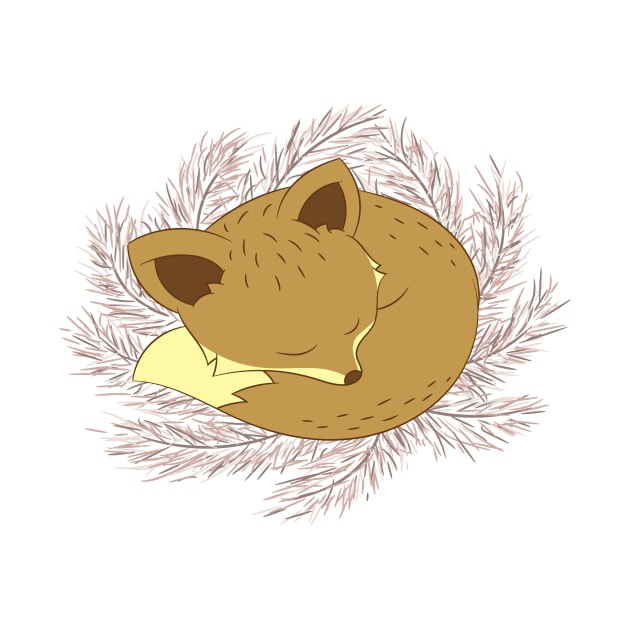 Cute Sleeping Fox by AlexanderGoodmix