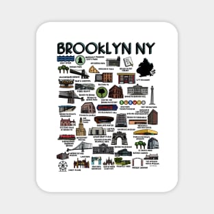 Brooklyn NY Map Magnet