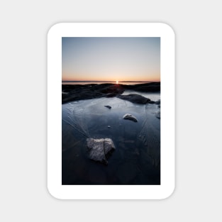 Thin Ice Sunrise Landscape Magnet