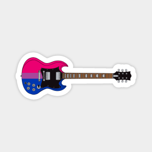 Bisexual Pride Flag Electric Guitar Magnet