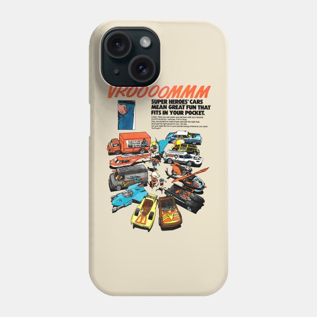 vintage die cast super heroes cars fits in pocket Phone Case by NONOKERS