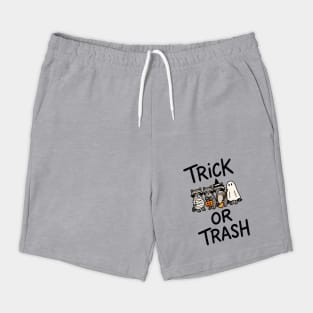 Trick or Trash Halloween Raccoon Design Shorts