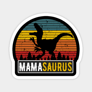 MamaSaurus Mom T-Rex Dinosaur Retro Mother Magnet