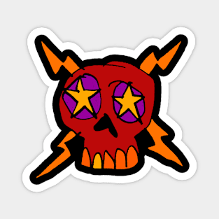 Rock N Roll Skull Magnet