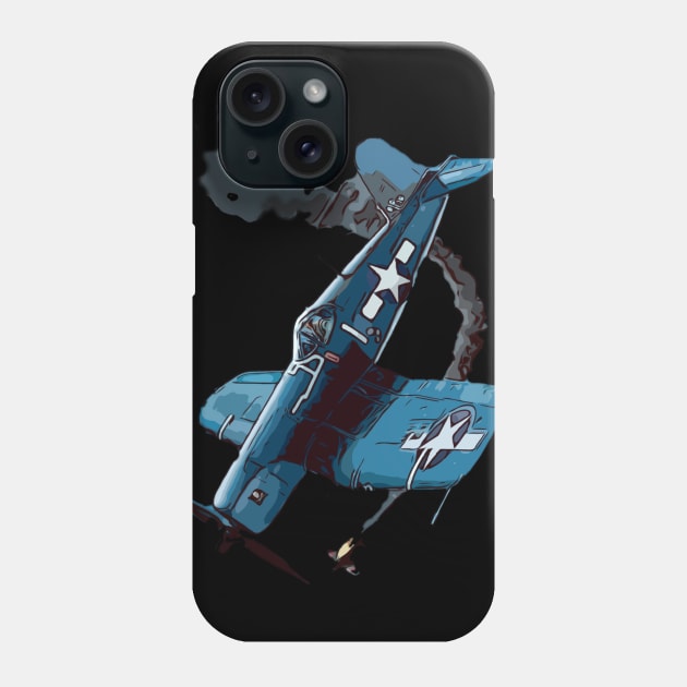 Famous WW2 Planes F4U Corsair Aerial Combat Phone Case by F&L Design Co.