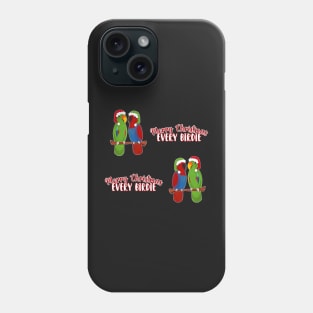 Funny Eclectus Merry Christmas Every birdie Phone Case