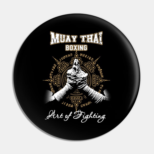 Muay-Thai Boxing Art of Fighting Pin by kaitokid