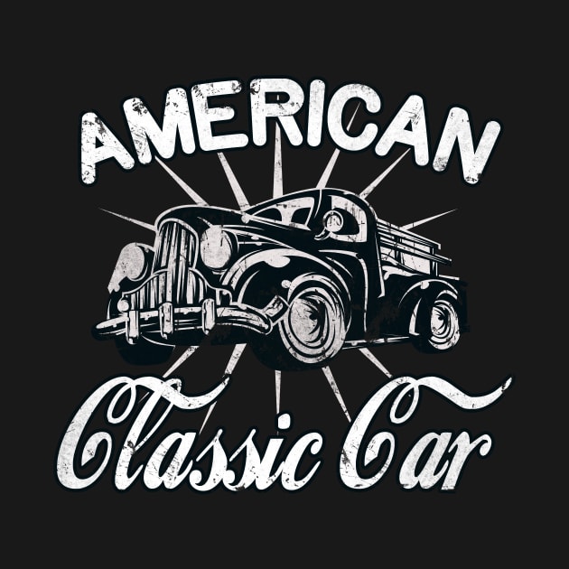 American Classic Car vintage Truck by Foxxy Merch