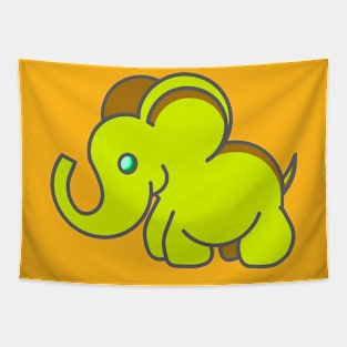 Yellow Elephant Tapestry