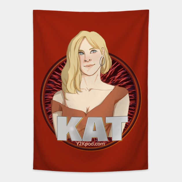 Y2K Audio Drama Podcast Character Design - Kat Tapestry by y2kpod