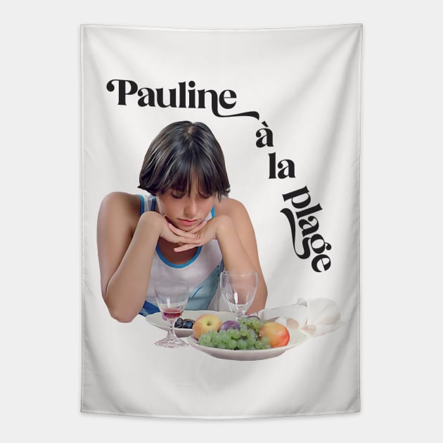 Pauline à la plage Tapestry by unknown_pleasures