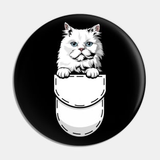 Funny Persian Pocket Cat Pin