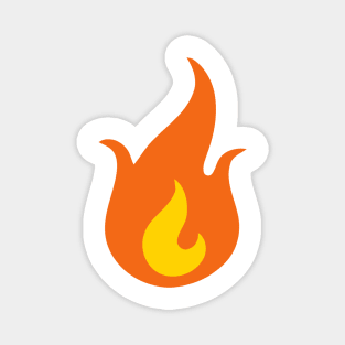 Fire Flame Emoticon Icon Magnet