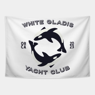 Killer whale - White Gladis Yacht Club Tapestry