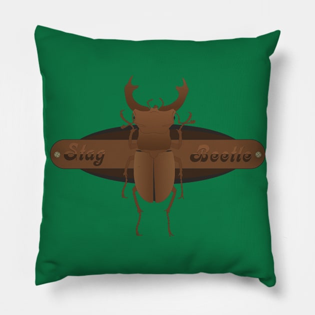 Stag beetle Pillow by FAawRay