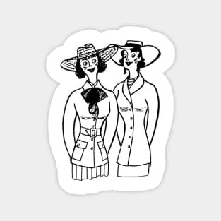 stylish twin sisters Magnet